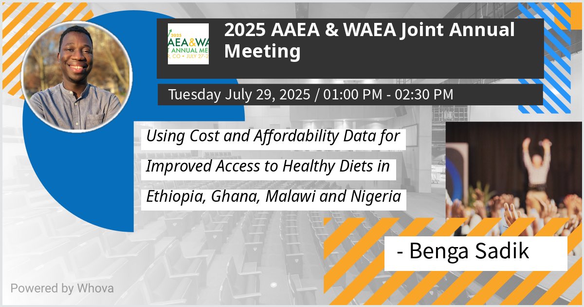 OgSadik's tweet image. I am speaking at 2025 AAEA & WAEA Joint Annual Meeting. Please check out my talk if you're attending the event! #AAEA2025