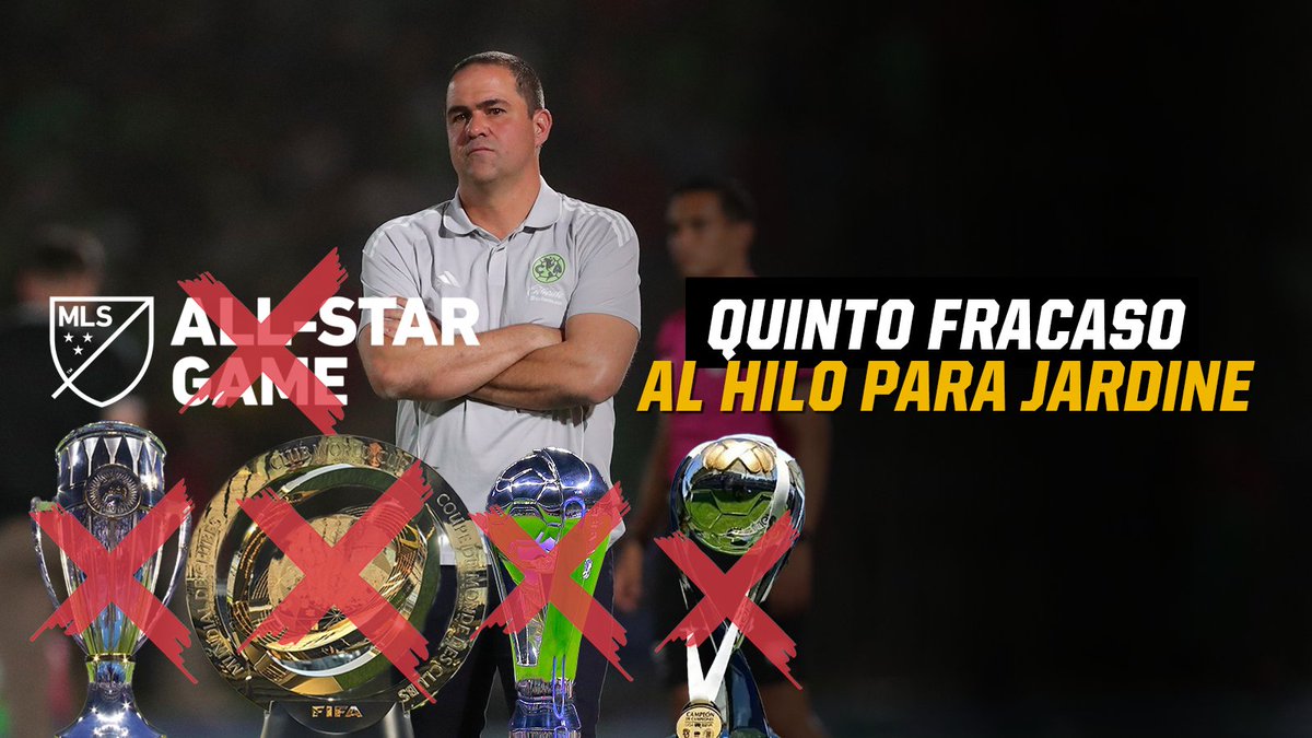 CentralFOXMX's tweet image. ANDRÉ JARDINE ES ARTÍFICE EL TRICAMPEONATO HISTÓRICO DEL AMÉRICA, PERO HOY EN DÍA VIVE UNA 'CRISIS DE ÉXITOS' 🦅💥
❌Champions Cup
❌Liga MX
❌Boleto al Mundial de Clubes
❌Campeón de Campeones
❌All-Star Game
#CentralFOX | Ya lo ligan con el 'PentaFracaso'