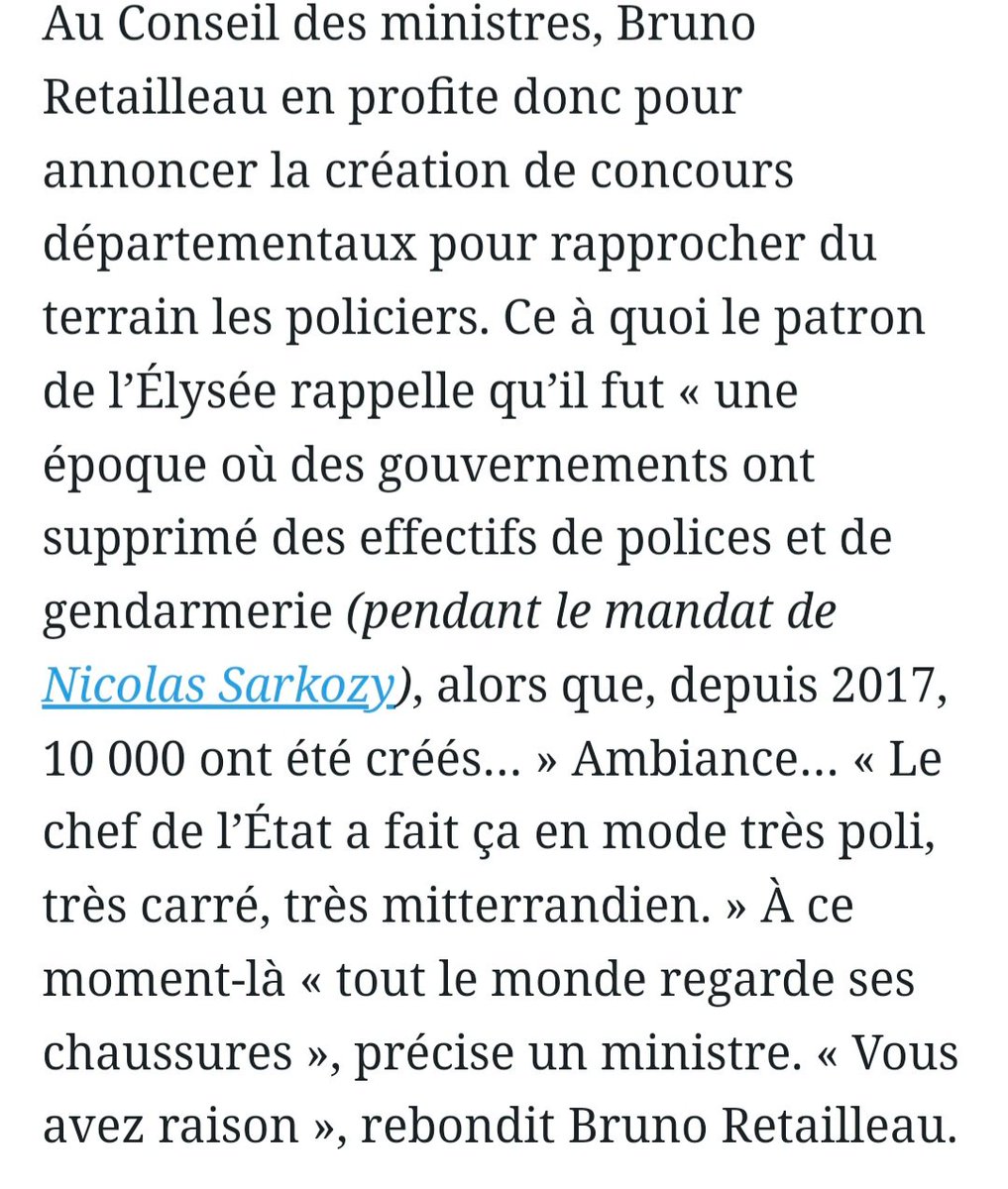 NoesisOff's tweet image. Macron demande à Retailleau en face et devant tous les ministres le bilan des émeutes en lui rappelant que c'est Sarkozy qui a supprimé des effectifs de police
Vous avez raison répond Retailleau tête basse.
La différence entre un chef d'état et un petit politique