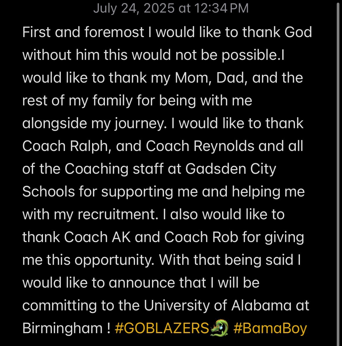 1000% Committed🐉 #GoBlazers #BamaBoy