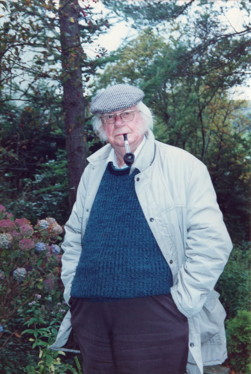 Wainwright at his Kendal Green home, just three months before he passed away. This poignant photograph was taken by his close friend Sheila Richardson during an interview for Cumbria magazine. Sheila's article was published shortly after his death.