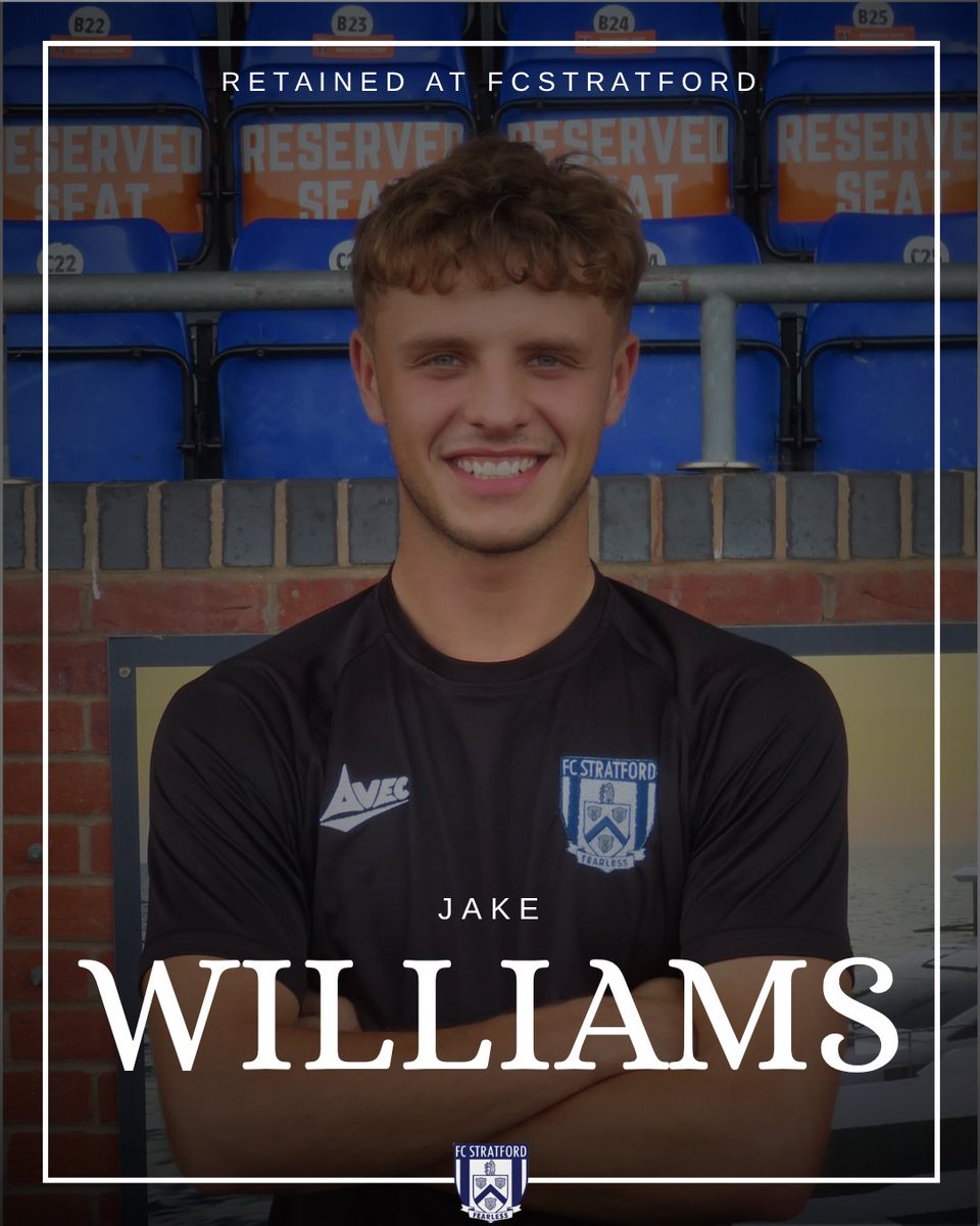 FcStratford's tweet image. γ ππππππππ γ JAKE WILLIAMS. We are pleased to confirmed that Jake has signed for the 25/26 season.
A hard working - rugged midfield player with technical capabilities to match, Jakeβs dominant performances through pre season have shown to be vital in the wayβ¦