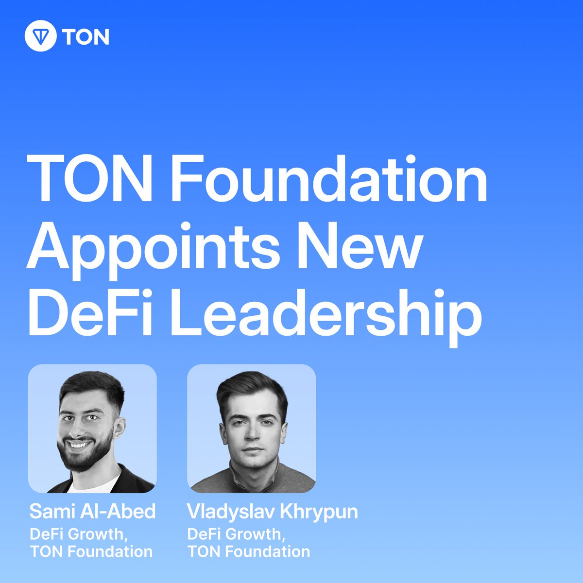 crybto7's tweet image. ‼️ TON DeFi gets a boost!
Sami Al-Abed & Vladyslav Khrypun join as DeFi Growth Leads — bringing deep experience from TON Accelerator & $2.5M incubation.
They’ll lead: 🔹 tgBTC launch
🔹 @ethena_labs integration
🔹 Ecosystem expansion
Exciting times ahead! 💎🩵
#TONDeFi #TON