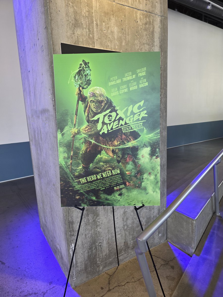 patmc4fun's tweet image. Comic Con 2025 is finally here! Currently at very exclusive screening of The Toxic Avenger. Only 58 seats in the theater. Hoping some of the cast might show up. #SDCC #SDCC2025