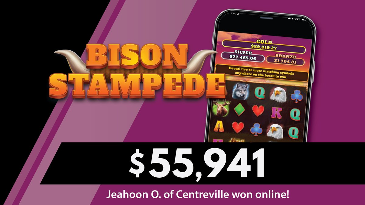 Another big Bison Stampede win! Congratulations to Jeahoon and their $55,941 win with a $50 wager!
