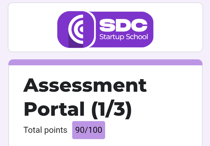 First assessment completed 

Scores: 90/100

Let's go 🔥 <a href="/cynthiaechisom/">Cynthia E. Chisom</a>