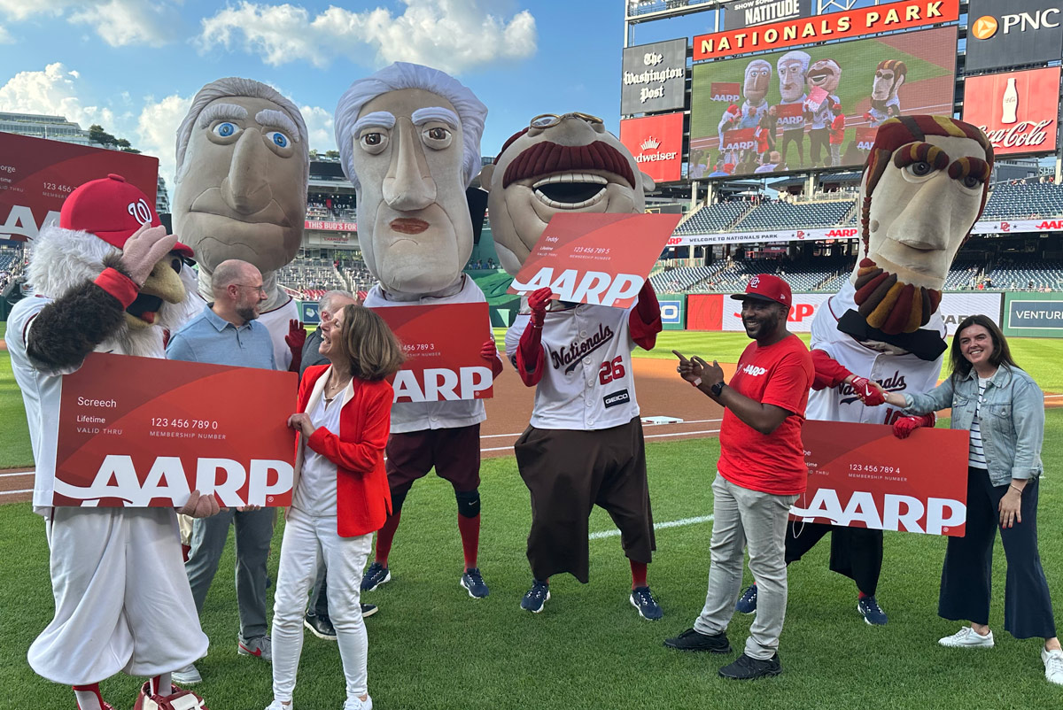 AARP staff welcoming some of its newest members. <a href="/MLB/">MLB</a> <a href="/nats_updates/">WashingtonNationals</a> <a href="/MLBNetwork/">MLB Network</a>