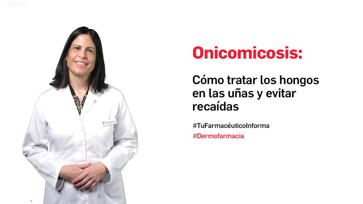 cofhuesca's tweet photo. Onicomicosis: cómo tratar los hongos en las uñas y evitar recaídas

La onicomicosis es una infección fúngica común de las uñas que afecta a muchas personas 

📹Videoconsejo de Farmacéuticos, en colaboración con @Medicina_TV e @ISDIN

🔗https://t.co/Zh3rmEL1zP

#Dermofarmacia #VND https://t.co/1S8YJTfq7n