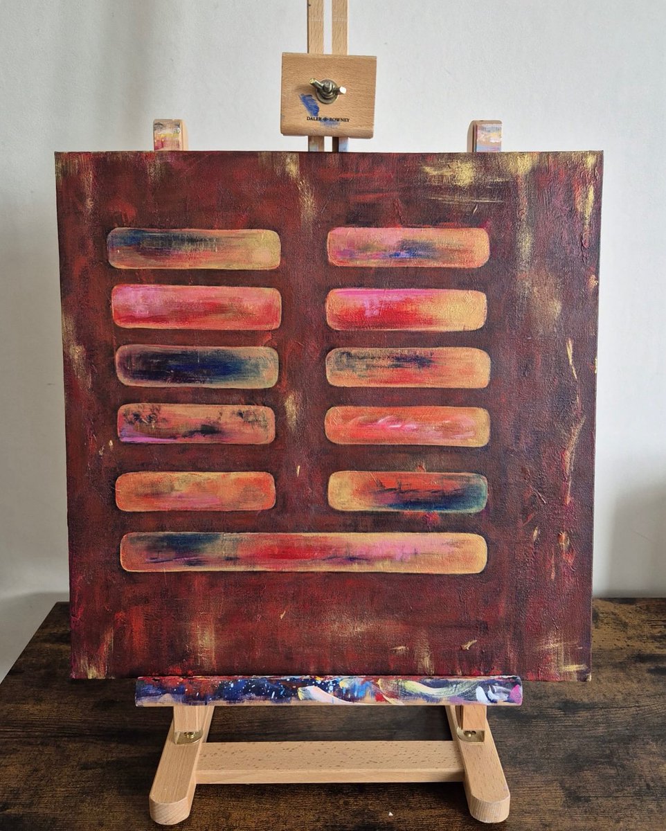 “Sequent” album artwork painted by <a href="/KayaThomasDyke/">Kaya Thomas-Dyke</a> 💫💙

an image from the i Ching or “Book of Changes” - I remember the book being around growing up, and returned to some of the philosophy when writing "Sequent", which explores the nature of change 

album out 19th September!!