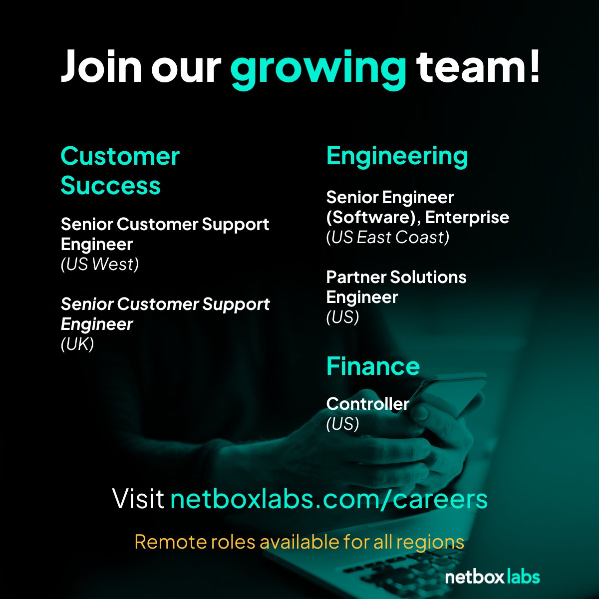 NetBoxLabs's tweet image. We're expanding rapidly across multiple teams and couldn't be more excited about what's ahead! We have new openings across Sales, Engineering, and People Operations.
Ready to be part of something big? Explore our latest open roles: hubs.ly/Q03yKmtF0