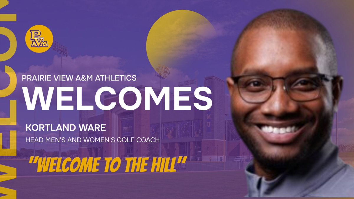 Welcome to The Hill, Coach Ware! ⛳️💜
PVAMU names Kortland Ware as Head men's and women's Golf Coach!

🏆 2024 HBCU Coach of the Year
🏅 Multiple team wins &amp; top finishes
⛳️ 5-time tour winner
📈 Program-builder &amp; motivator

#PVGolf #PantherPride #WelcomeCoachWare #TheHill