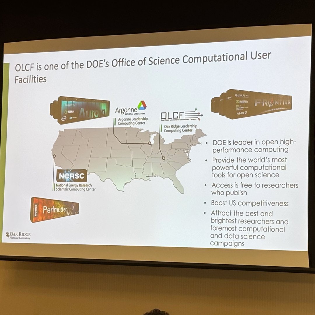 OLCFGOV's tweet image. Day 3 of the Quantum Computing User Forum included a presentation from @ORNL's Verónica Melesse Vergara, section head for HPC Operations, on how @OLCFGOV is helping researchers solve some of the world’s most challenging scientific problems.🌟