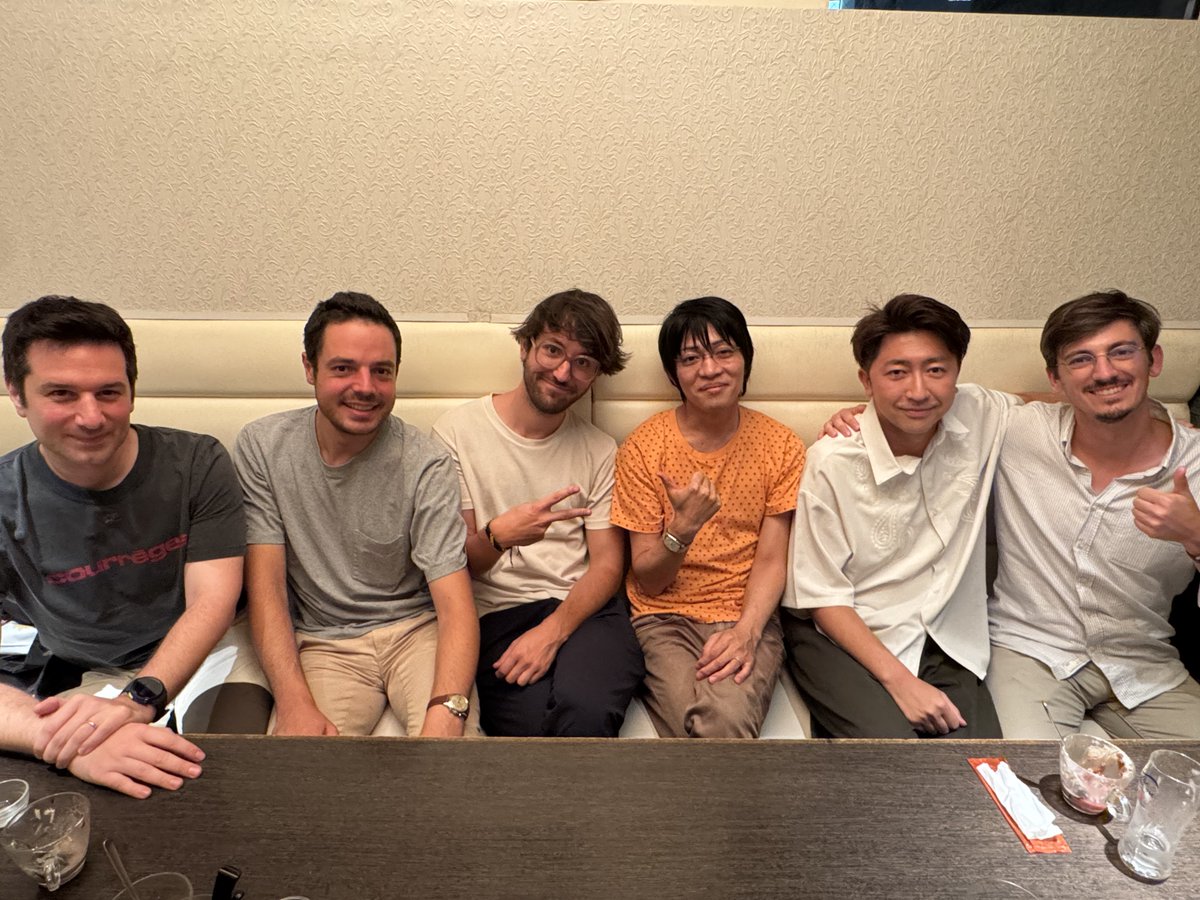 YoshidaBeer's tweet image. I enjoyed dinner with everyone at Studio Sandfall, who made my favorite game, "EXPENDITION33." Guillaume Broche, Francois Meurisse, Tom Guillermin, and Alexis Garavaryan from Kepler, and my boss, Hamaguchi-san. Thank you for the wonderful time!…