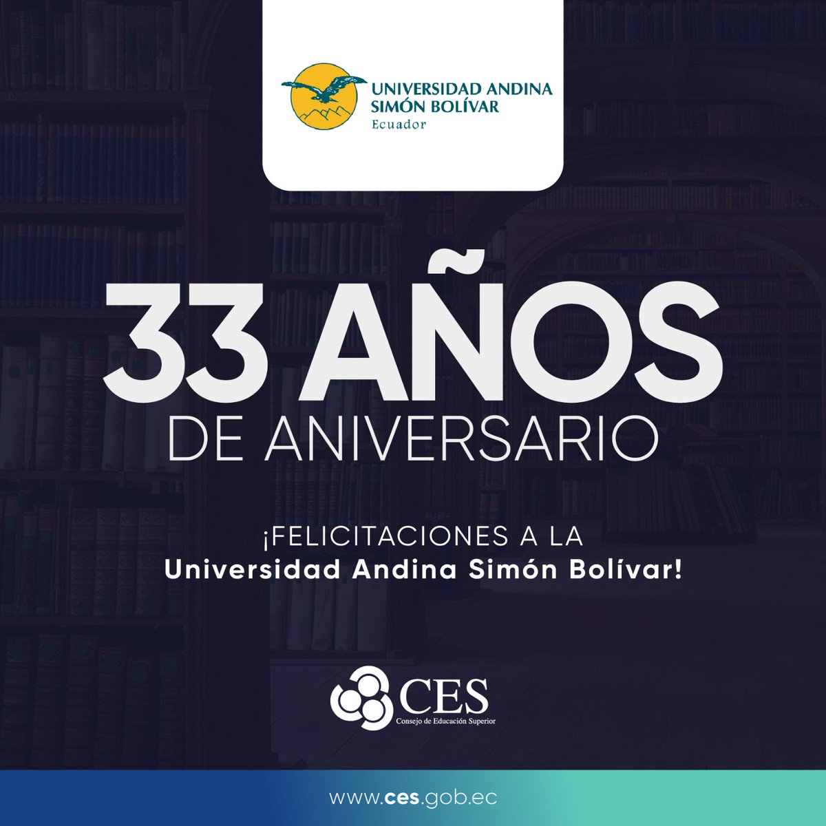 ces_ec's tweet photo. 🙋🏻‍♀️🙋🏻‍♂️ | El Consejo de Educación Superior felicita a la Universidad Andina Simón Bolívar por su aniversario y reconoce su aporte en beneficio de la educación superior del país.

¡Felicitaciones @uasbecuador! https://t.co/WDM70yY7iv