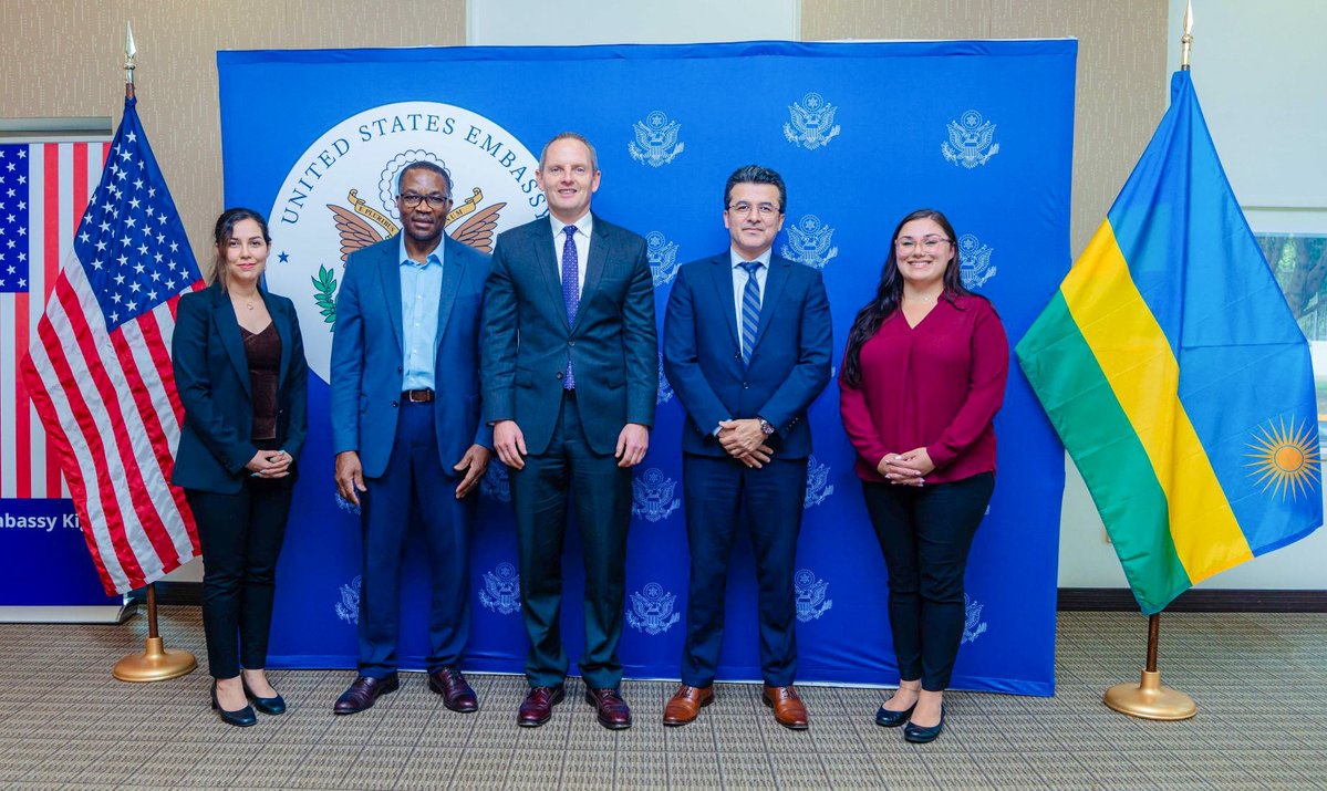 ECEflorida's tweet image. The ECE Florida delegation was honored to meet the US Ambassador to Rwanda, Eric W. Kneedler, at the embassy in Kigali, Rwanda's capital. Kneedler has been ambassador to Rwanda since 2023. @usambrwanda