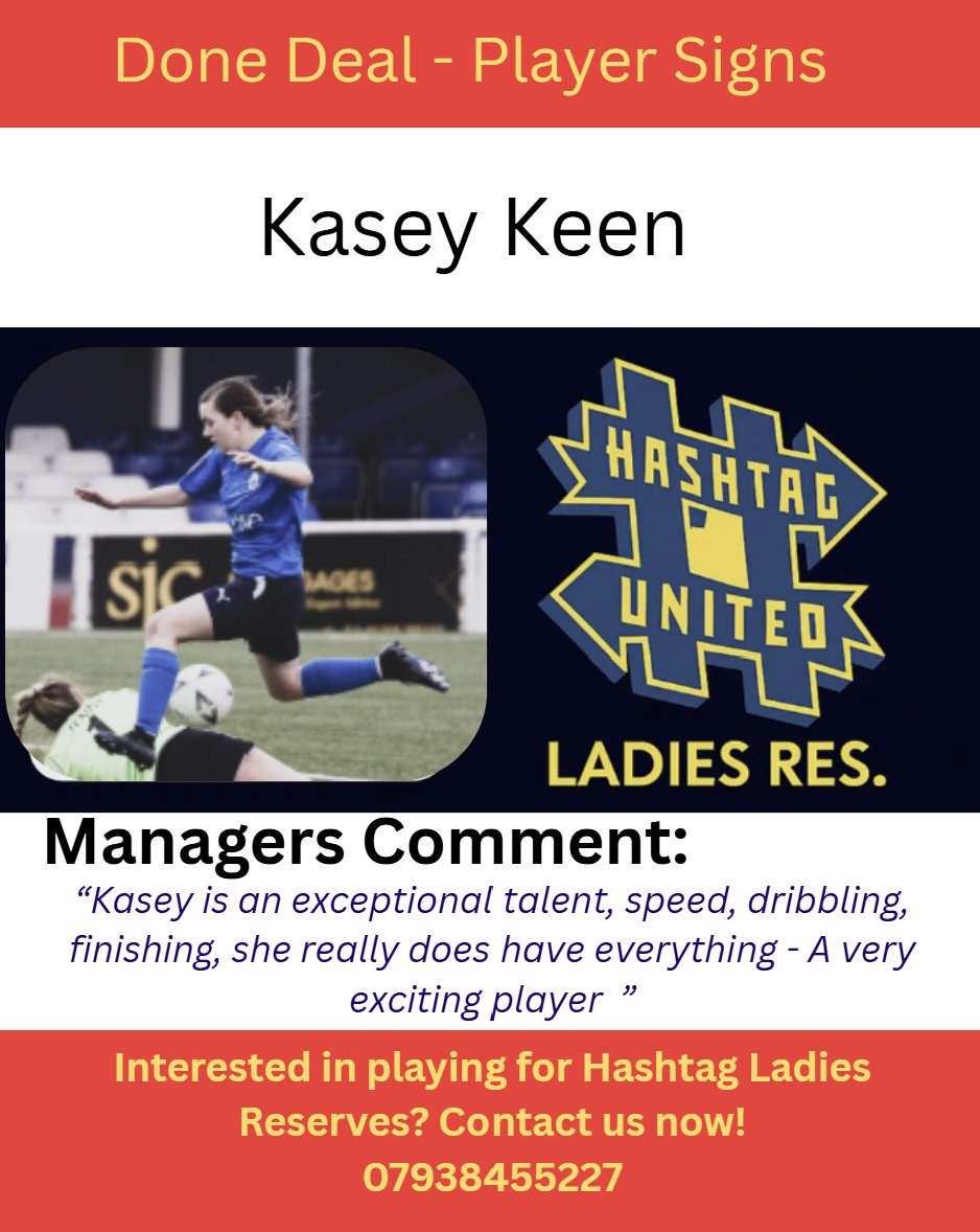 Huuuuuuuuuge signing this one. What a talent!

<a href="/hashtagutdwomen/">Hashtag United FC Women</a>