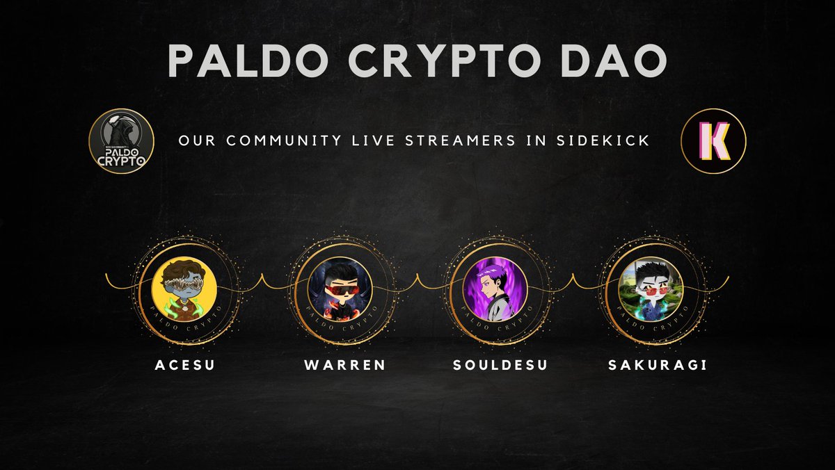 We are not just gamers, we are also live streamers!

Meet our community live streamers at <a href="/Sidekick_Labs/">Sidekick</a> 

<a href="/acstro_official/">AceSu</a> , <a href="/saintr3nx/">Warren</a> , <a href="/souldesu_/">souldesu</a> , <a href="/0xSakuragi_/">Sakuragi</a> 

This is just the beginning!

We are actively streaming NFT games on platforms like <a href="/Immutable/">Immutable</a>, @Ronin,