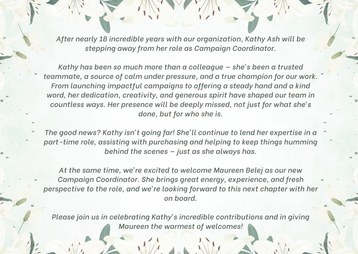 We have some exciting, but bittersweet, news to share…