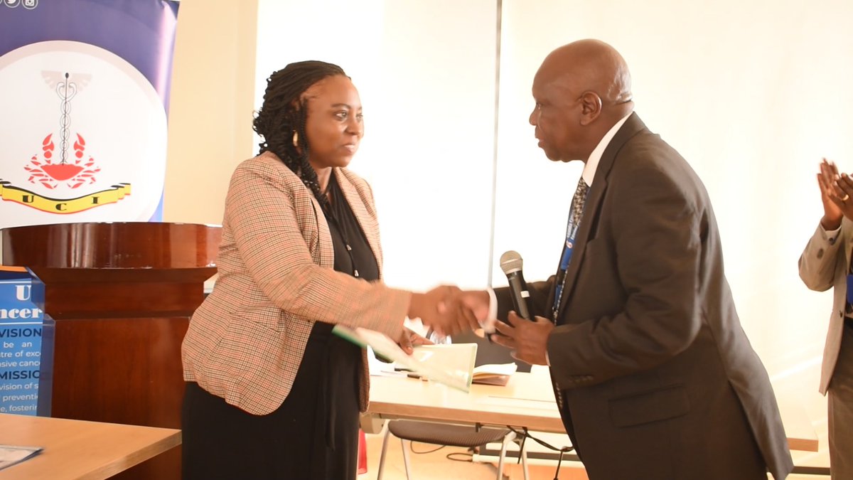 UgandaCancerIns's tweet image. "Dr. Luutu, your quiet steadfast service has touched countless lives. Your professional legacy is profound. May this well-earned retirement bring you joy & new opportunities. Your impact will live on in the lives you helped heal & in the professionals you inspired.- Board Chair
