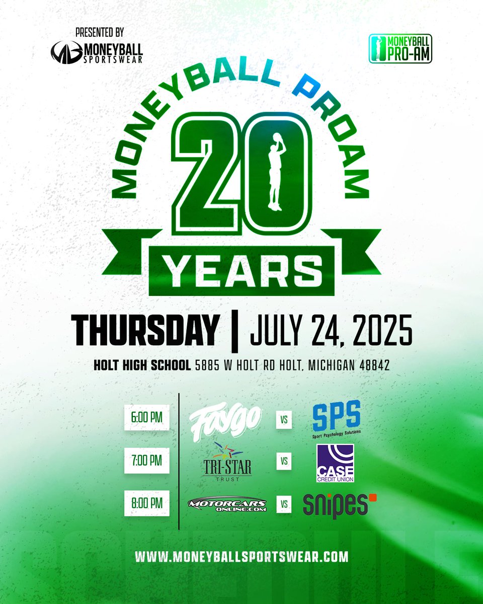 iamMoneyball's tweet image. Day 8 - Schedule for today, Thursday, July 24th. #MoneyballProAm