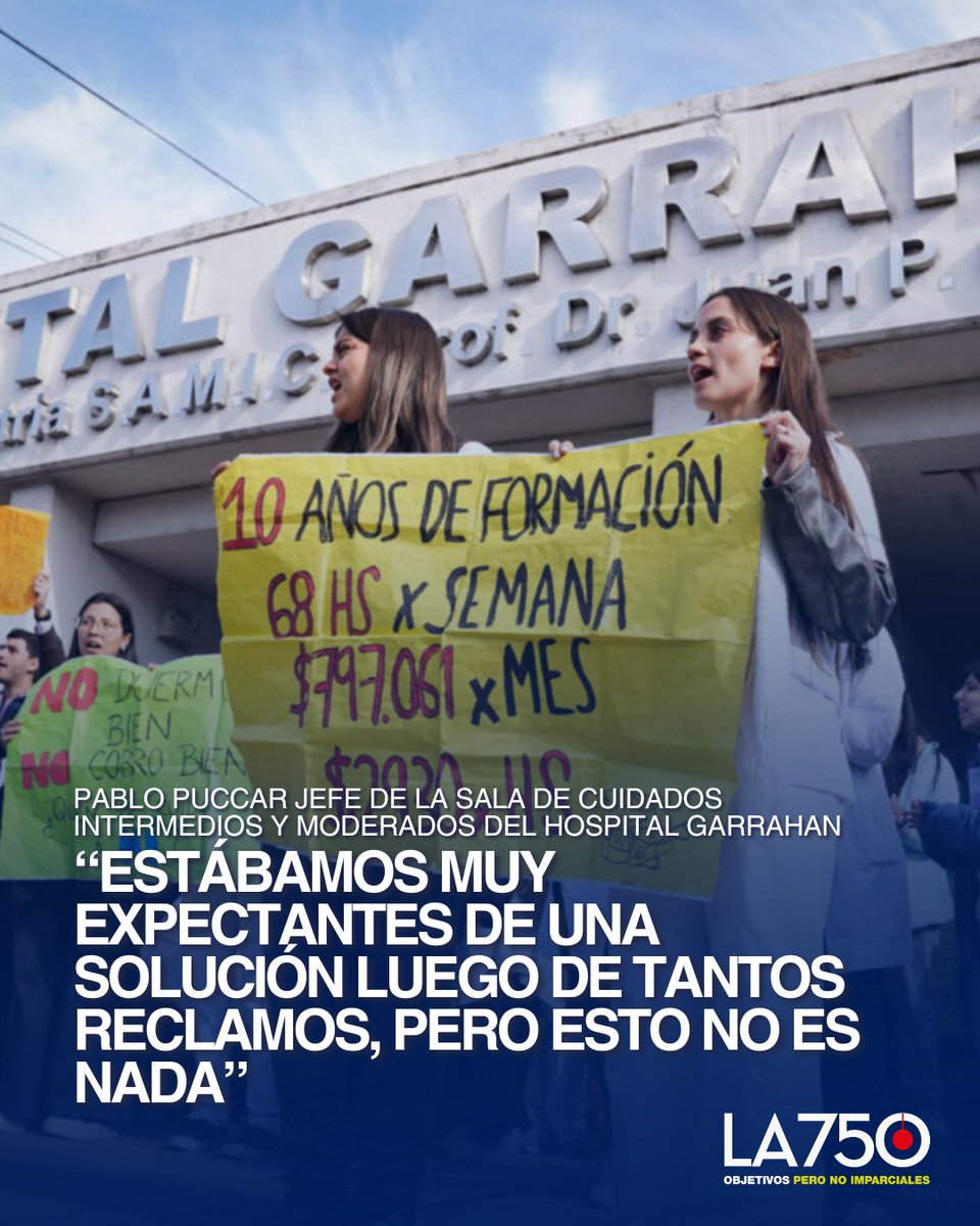 VHMok's tweet image. TRABAJADORES DEL GARRAHAN, DESCONTENTOS POR EL BAJO PORCENTAJE DE PARITARIAS 

Ayer se informó a los trabajadores del Hospital Garrahan que el sindicato acordó un aumento del 1,3 % mensual hasta noviembre. Sin embargo, denuncian que ese incremento no compensa la pérdida salarial…