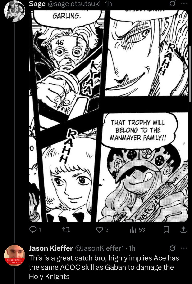 SanjiOdenGoat's tweet image. Apparently ace has acoc and beat a holy knight😭😭😭 fucking retards man