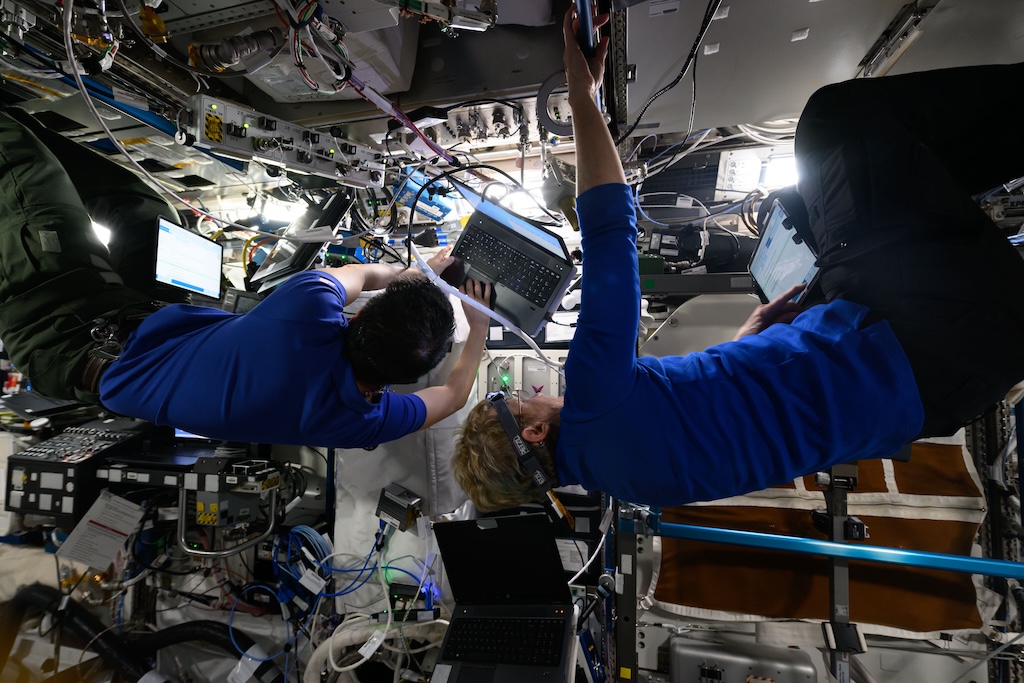 AstroPeggy's tweet image. During our 320 orbits of Earth, our Ax-4 crew was able to work on over 60 research activities including reduction of DNA damage from cosmic rays to spaceflight induced visual impairment and brain adaptation to microgravity.