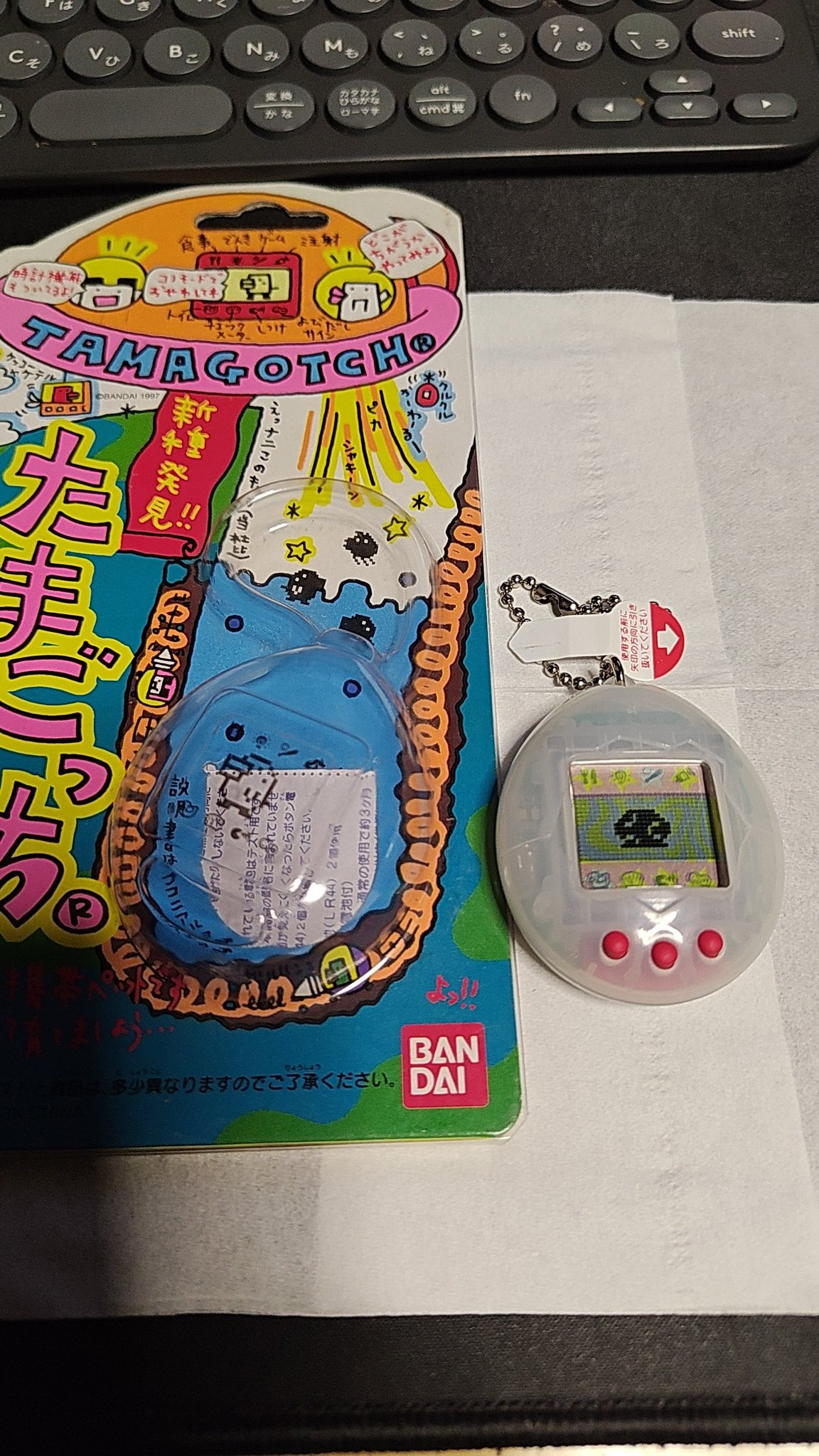 たまごっち　映画　前売り特典　限定クリーナーストラップ　非売品　平成レトロ Tamagotchi Uni ネックストラップ Unique Marble (電子玩具