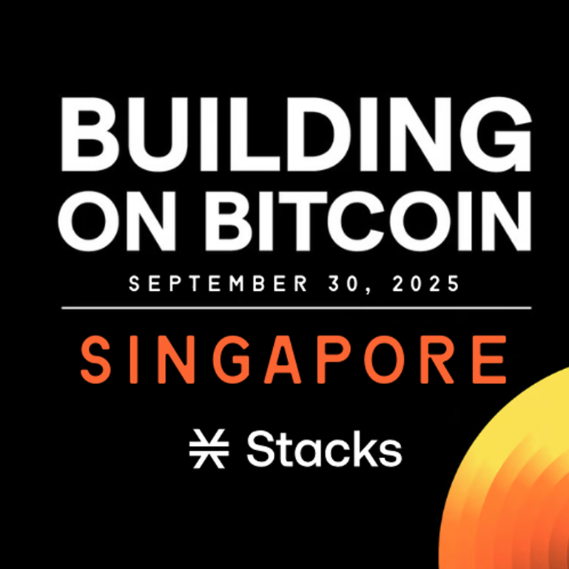 Stacks's tweet photo. Heading toward Token2049 Singapore?

Join us for Stacks' own free one-day conference, happening Sept 30.

✅ Stacks Builders
✅ Stacks Use cases
✅ Limited free spots

Register now: https://t.co/YPUnceBWeS