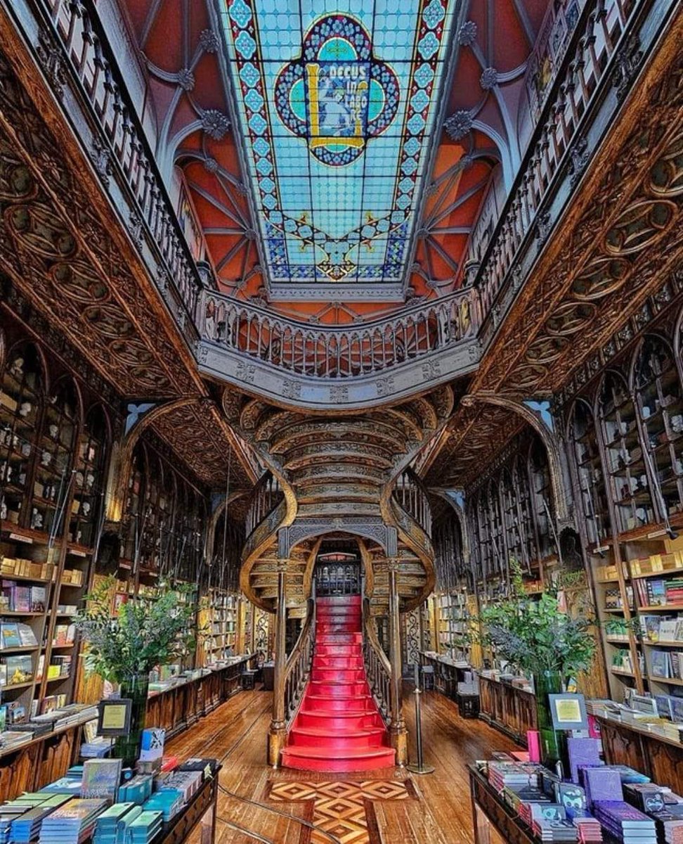 No, this is not a castle. It's a bookstore. The Livraria Lello in Porto, Portugal reminds us that any space can be made beautiful if we want it.