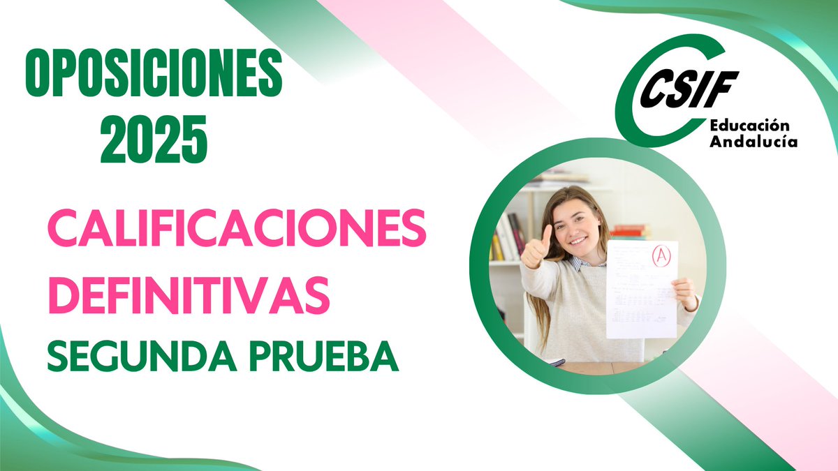 📚📚 #OPOSICIONES 2025 - PUBLICADAS LAS CALIFICACIONES DEFINITIVAS DE LA SEGUNDA PRUEBA Y CALCULADORA DE ASIGNACIÓN DE PLAZAS

📋 Publicadas las calificaciones DEFINITIVAS de la SEGUNDA PRUEBA del procedimiento selectivo para el ingreso a los diferentes cuerpos convocados

📌