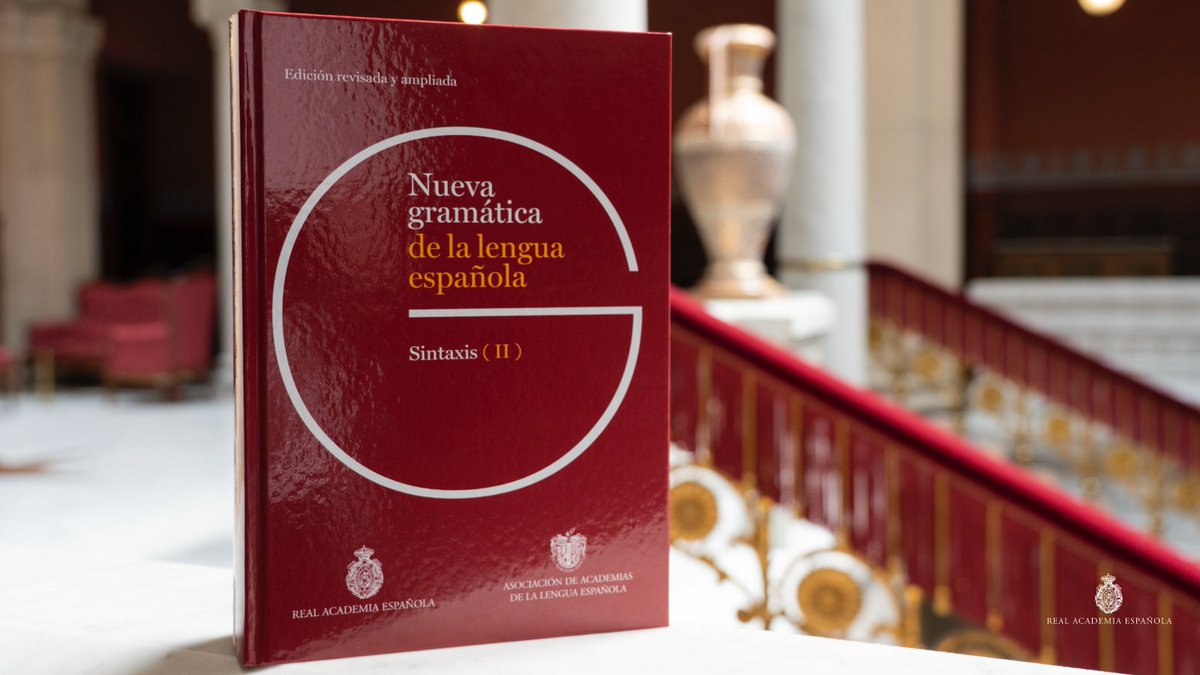 ASALEinforma's tweet image. Ya está disponible en papel la edición ampliada y revisada de la «Nueva gramática de la lengua española».
Si están interesados en la estructura y el uso del español, les animamos a conocer los tres volúmenes sobre morfología y sintaxis que la componen: ow.ly/ZLrQ50VWmzS.