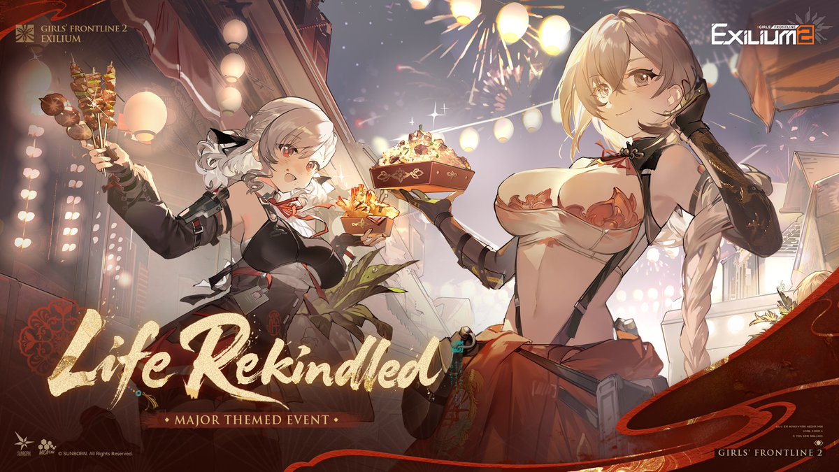 GFL2EXILIUM_EN's tweet image. Dear Commanders, the Time-Limited Event [Life Rekindled] is now opened! 

During the event, Commanders can receive generous rewards including [Collapse Pieces], [Targeted Access Permissions], [Basic Info Cores] by participating in event Game Modes.

[Duration] 
Jul 24, 09:00 -…