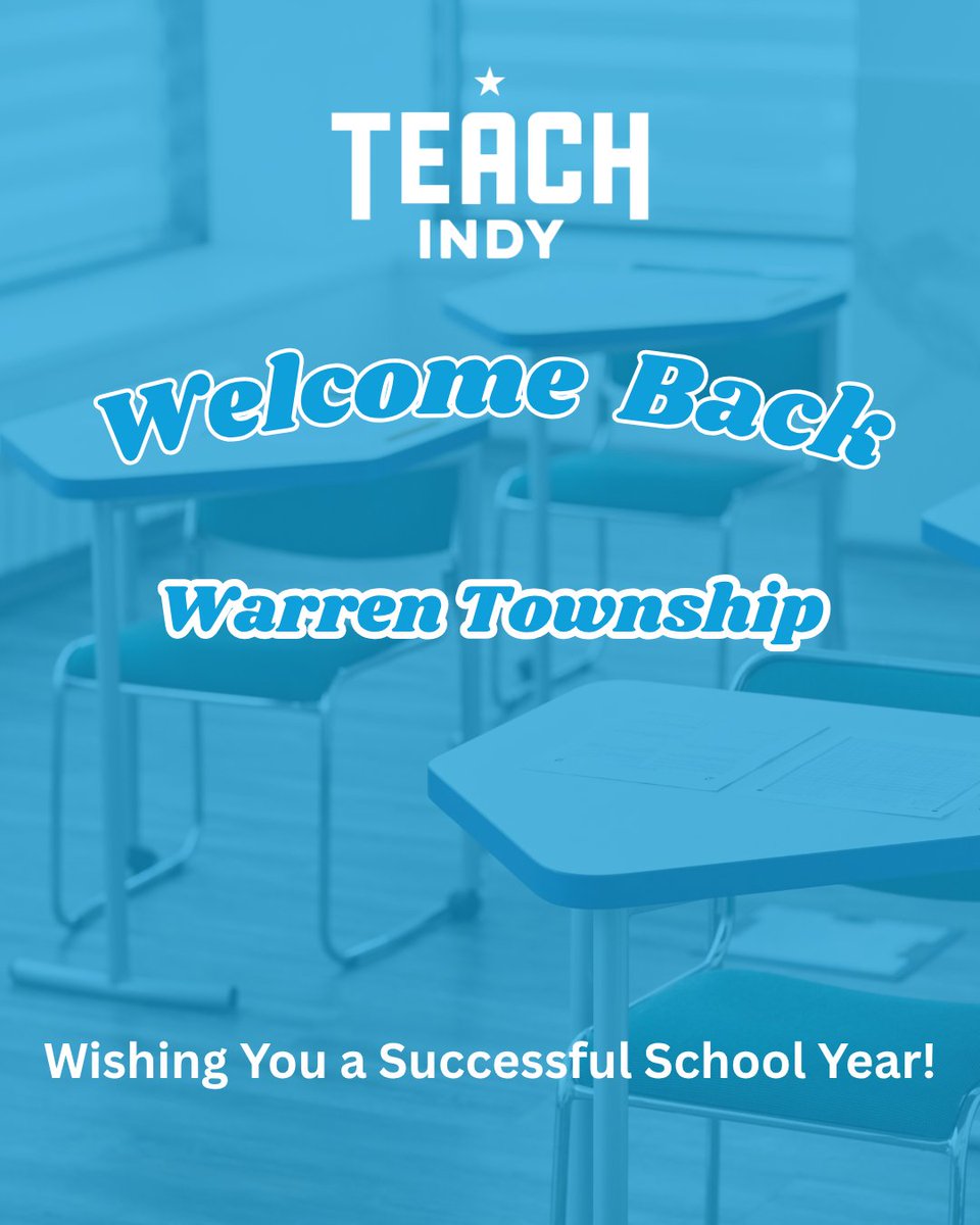 Teach Indy (@teachindynow) on Twitter photo Welcome back, <a href="/msdwarren/">MSD of Warren Township</a>! We’re cheering you on for a great year ahead. Let’s make it one to remember!
#TeachIndyNow #BackToSchool #MSDWarrenTownship Welcome back, <a href="/msdwarren/">MSD of Warren Township</a>! We’re cheering you on for a great year ahead. Let’s make it one to remember!
#TeachIndyNow #BackToSchool #MSDWarrenTownship