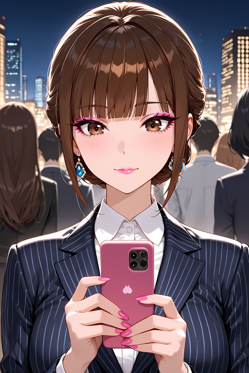 fffr_ai's tweet image. やっと仕事終わりっと…😌

電車何時だっけ？🚃
#AIart 
#AIイラスト︎