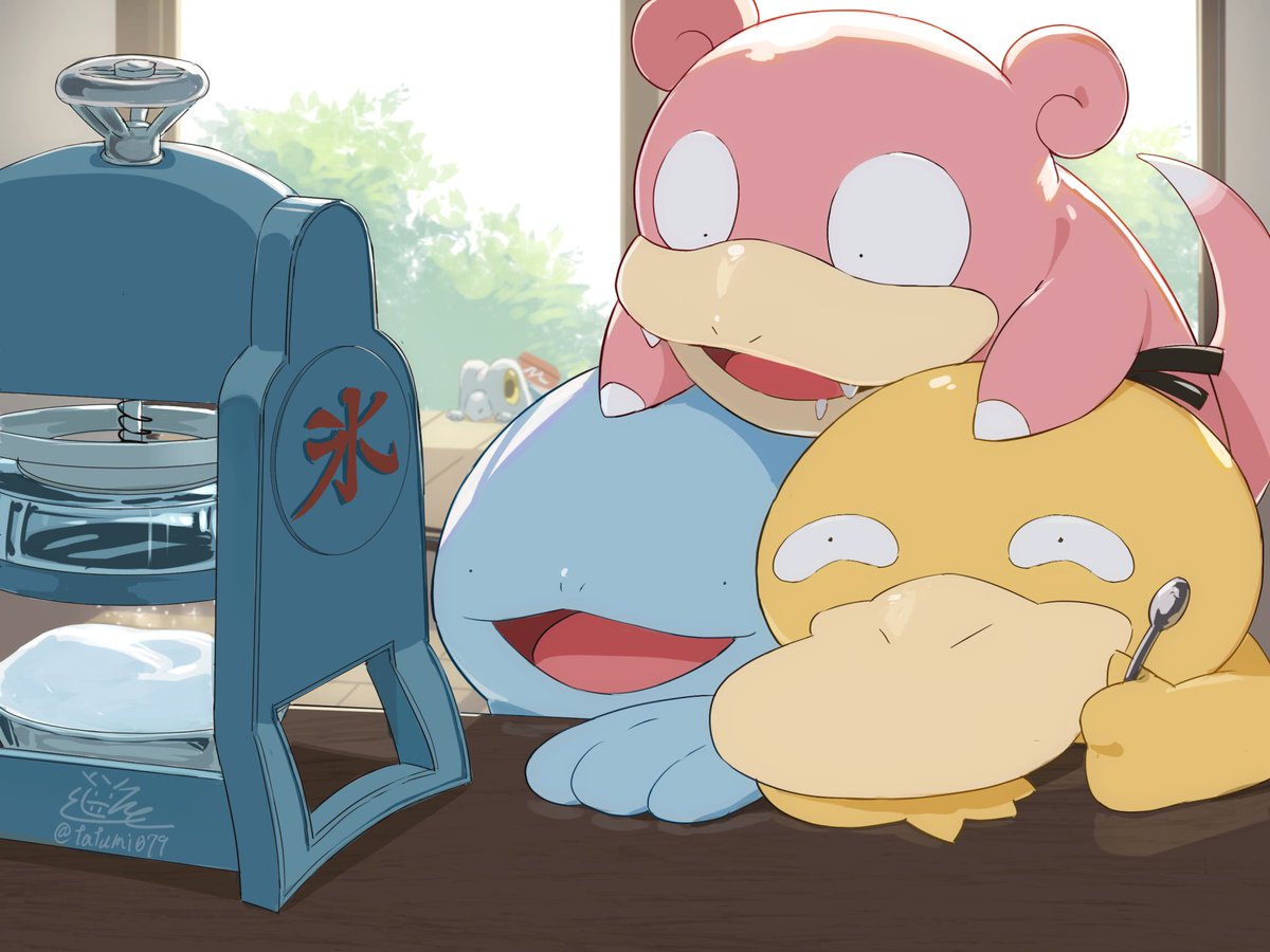 tatumi079sub's tweet image. かき氷の日とヤドンたち
#ポケモン #pokemon