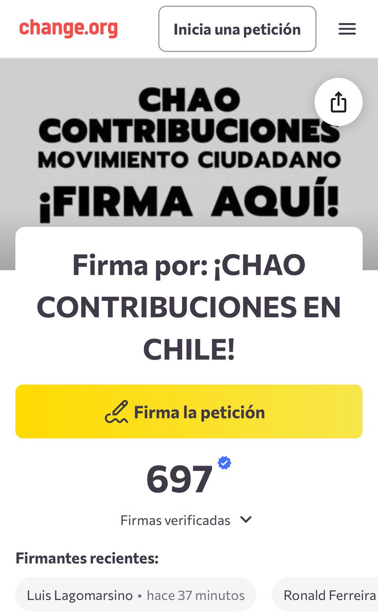 cristiandalyd's tweet image. 🔴 FIRMA AQUÍ para eliminar las injustas contribuciones: chng.it/tg9ytTbtTx Lleguemos a las 100.000 firmas y entregamos esta carta al Presidente de la República, Senado y C. de Diputados para que pongamos FIN a este impuesto expropiatorio e inmoral 🏡