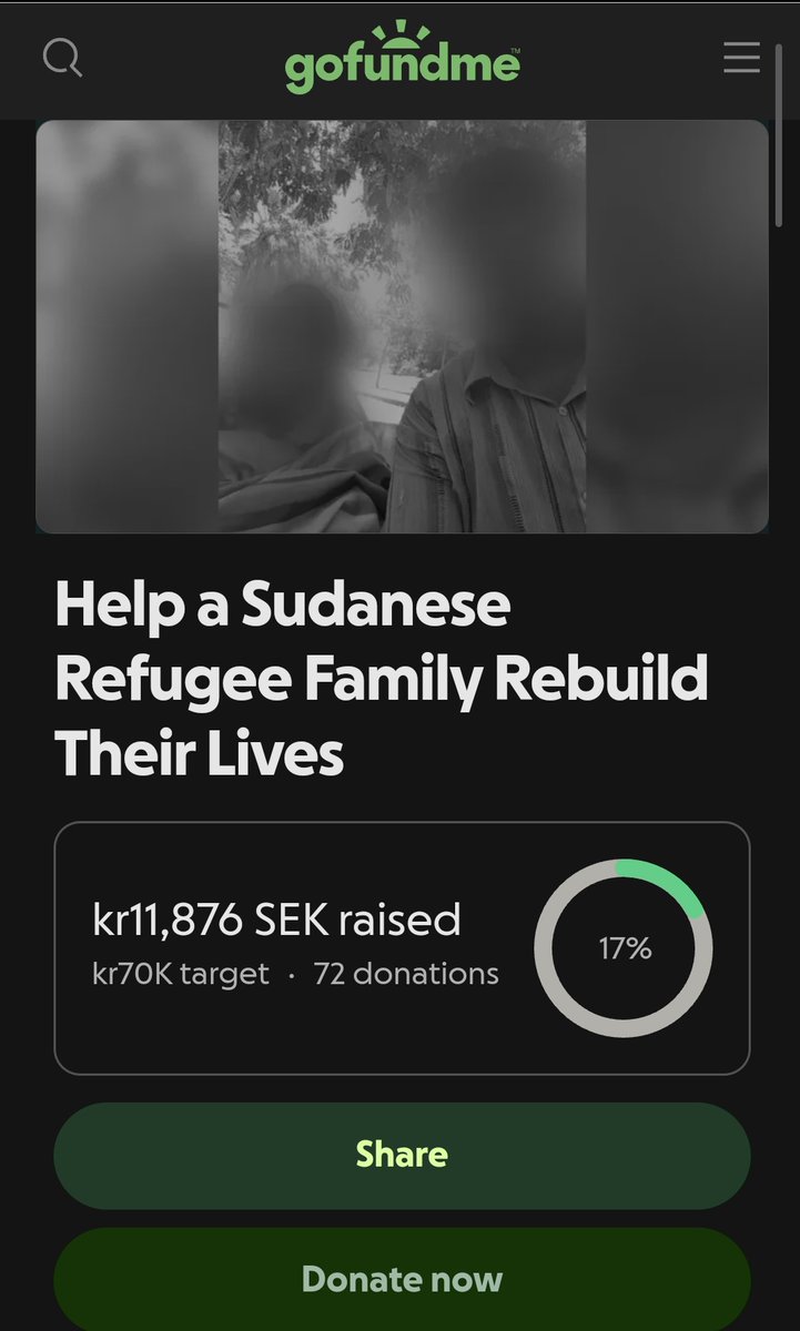 tareqkarrar's tweet image. A Sudanese family was completely damaged by the war. Standing with them will make a difference.
You can donate and make a difference via this link :
gofund.me/b44cfc1c
#KeepEyesOnSudan