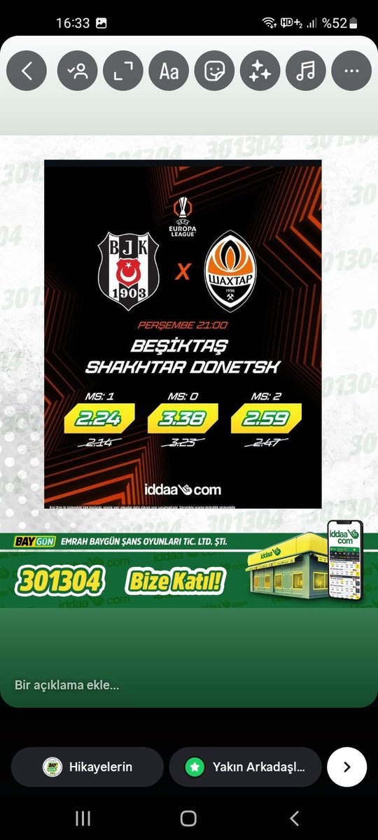 👑 Kral Oranlarla Beşiktaş UEFA’da sahnede!
📲 Uygulamamıza üye ol, sen de kazanan kuponunu oluştur!
iddaa.com/uye-ol/301304

#KralOran #Beşiktaş #UEFA #Baygünİddaa #BahisKazancı #KuponZamanı