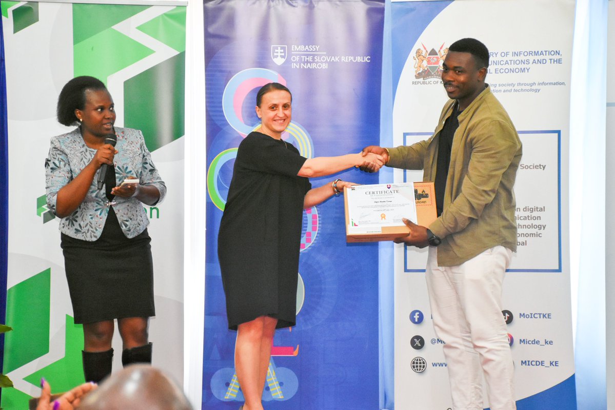 tanuijohn's tweet image. Celebrating Kenya’s CyberGame 2025 Champions
Today, I had the honor of presiding over the CyberGame 2025 Awards at Utalii Hotel, where we honored Kenya’s brightest cybersecurity talents. Organized by the Embassy of the Slovak Republic in Nairobi and the Ministry of Information,…