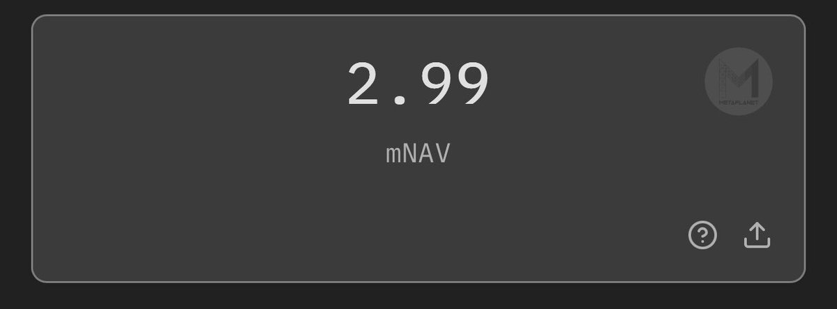 Awawsedr1472583's tweet image. 寝る前に
7月3日にmNAV4.95だったの
7月24日にmNAV2.99なのね
みんなよく耐えてると思う❗️👏
頑張ろうぜ😆✊