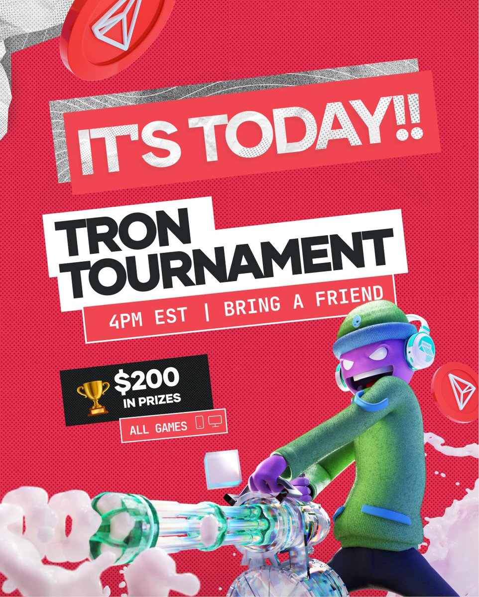 ScoreMilk's tweet image. Get ready! 🚨
Score Milk #TRON Tournament
TODAY @ 4PM EST 🎮
Join here: discord.gg/q8ZrQVfdsX
Games: Snake Game, Candy Rush, TronVerse and more!
Play for REAL rewards 🏆💰
#TRONgaming #Web3Gaming #PvP @trondao