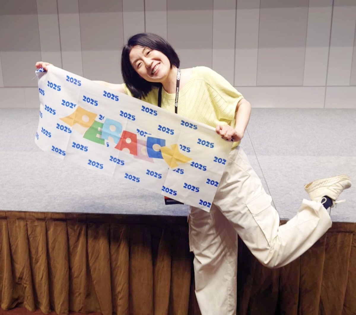 MORO_M's tweet image. ペラコンご参加の皆さん、お疲れ様でした!
入賞の皆さん、おめでとうございます!
(ペラコンロゴ、入賞賞品のペラコン手ぬぐい、茂呂がデザインさせていただいてます☆)
#PERACON #ペラコン
#CEDEC #CEDEC2025