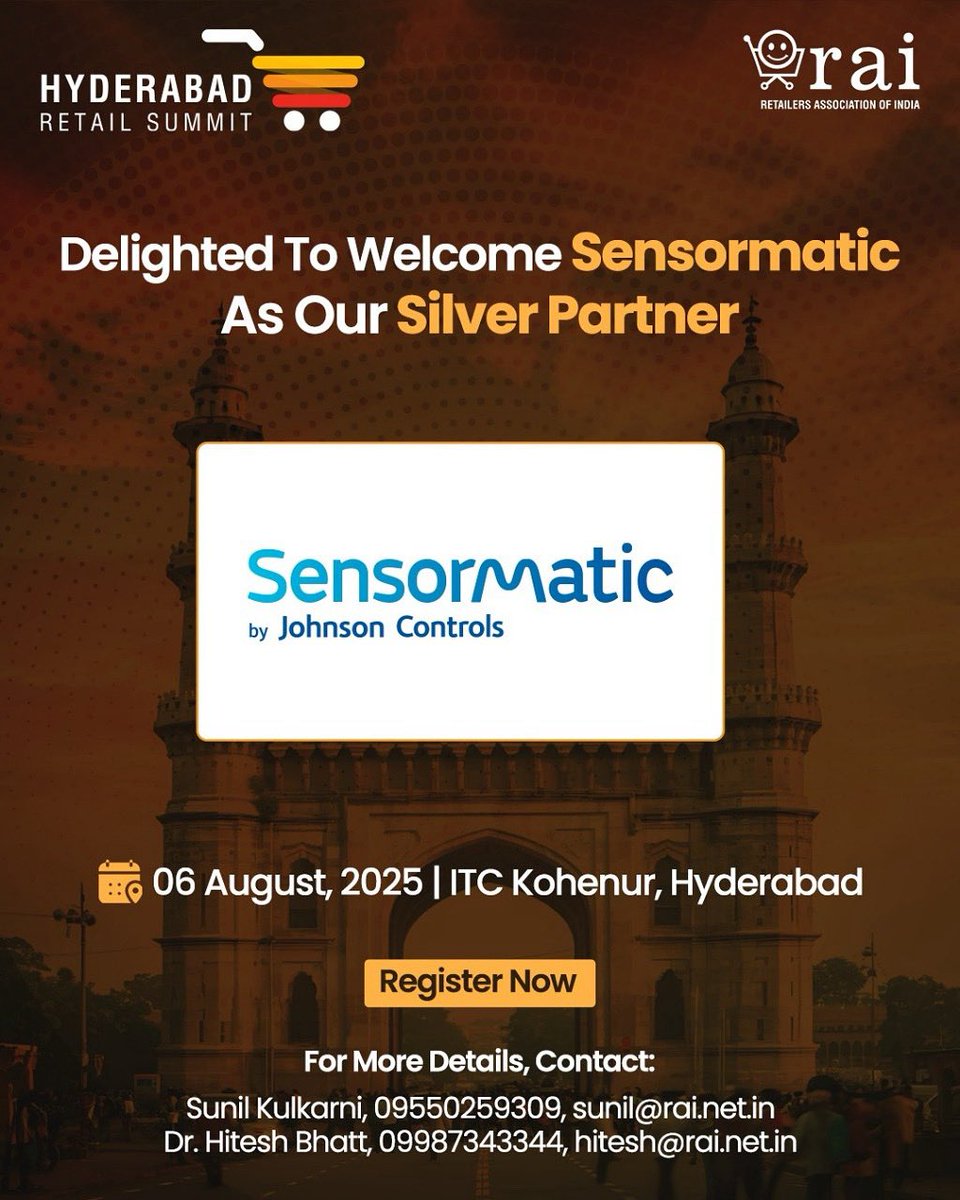In a world where every aisle matters, Sensormatic helps retailers move from assumptions to actions with real-time insights, shrink control, and item-level inventory visibility.

We’re proud to welcome Sensormatic as a Silver Partner at Hyderabad Retail Summit 2025.

Visit their