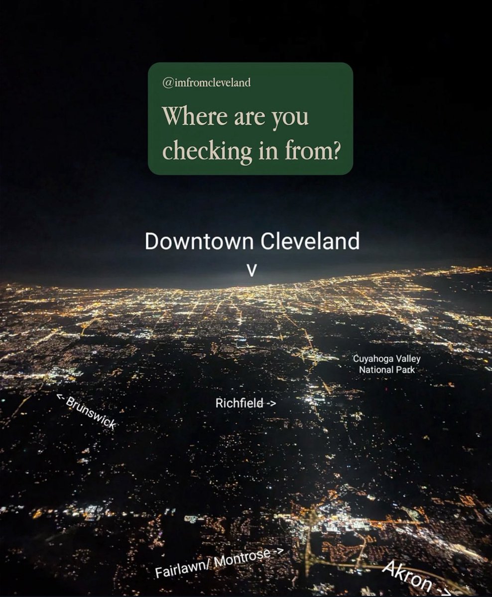 ImFromCle's tweet image. Ohio! 

Where are you checking in from? 📍