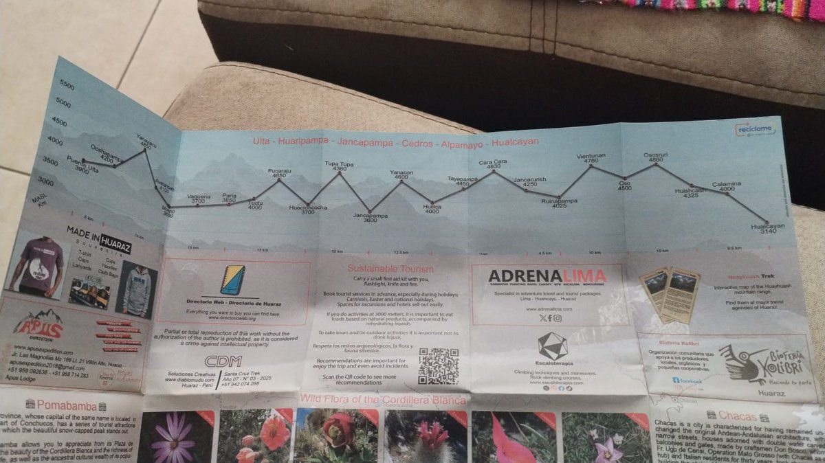 SantaCruzMap's tweet image. Mapa de la #cordillerablanca parte Norte, con información sobre las caminatas Santa Cruz, Cedros Alpamayo, Laguna 69 y más.. 

Solicita tu mapa digital en wa.link/6jwvaa