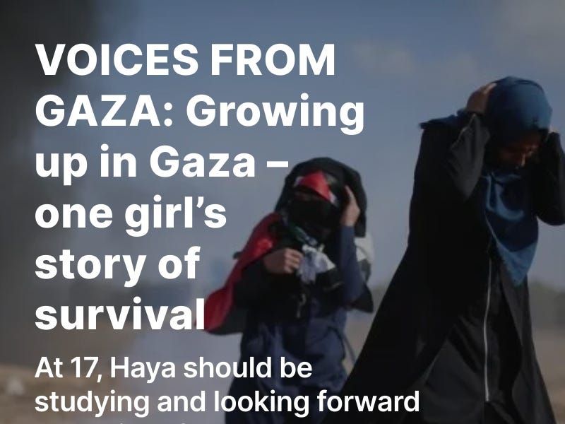 VOICES FROM GAZA – READ NOW.

10 articles. 21 stories. Not polemics. Nor propaganda. Parents, children, workers, neighbours, survivors telling the truth about their personal experience.

Citizen journalism at its most powerful. Read. Share. Tell the world.
bylinesnetwork.substack.com/p/bylines-netw…