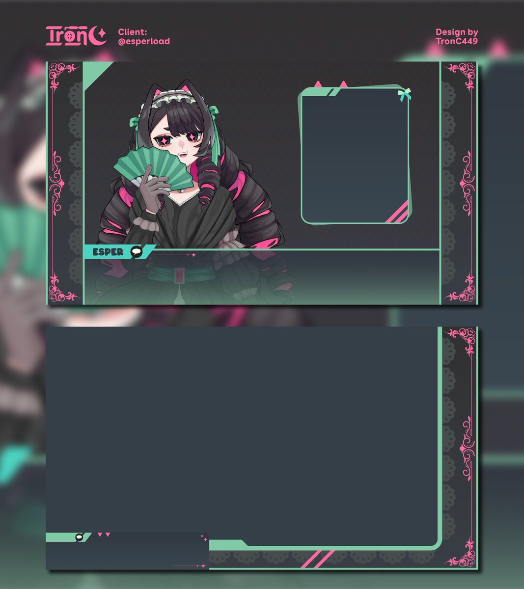 TronC449's tweet image. Overlays design for the lovely @esperload ✨
The concept is really fun and her feedbacks is god-tier :P
#espy_art #VGenComm #Troncgraphic