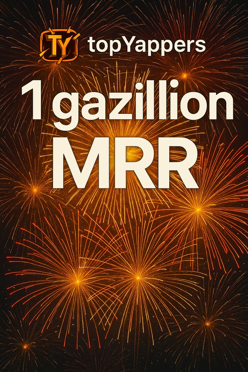 tadasged6's tweet image. 🚨 ANNOUNCEMENT 🚨
topyappers reached 1 GAZILLION MRR
Source:
Trust me bro