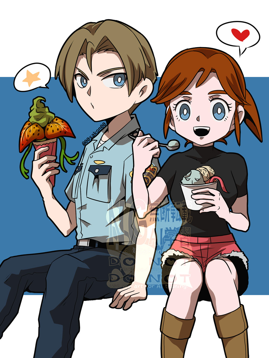 00sakon00's tweet image. 🍦🍨 #REBHFun #ResidentEvil2